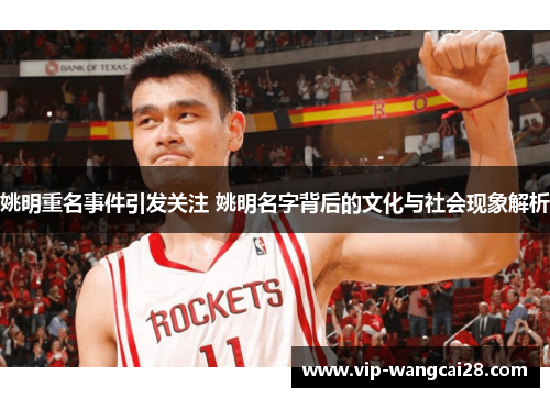 姚明重名事件引发关注 姚明名字背后的文化与社会现象解析